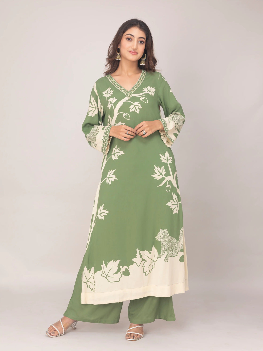 Soft Cotton Printed Kurti with Palazzo