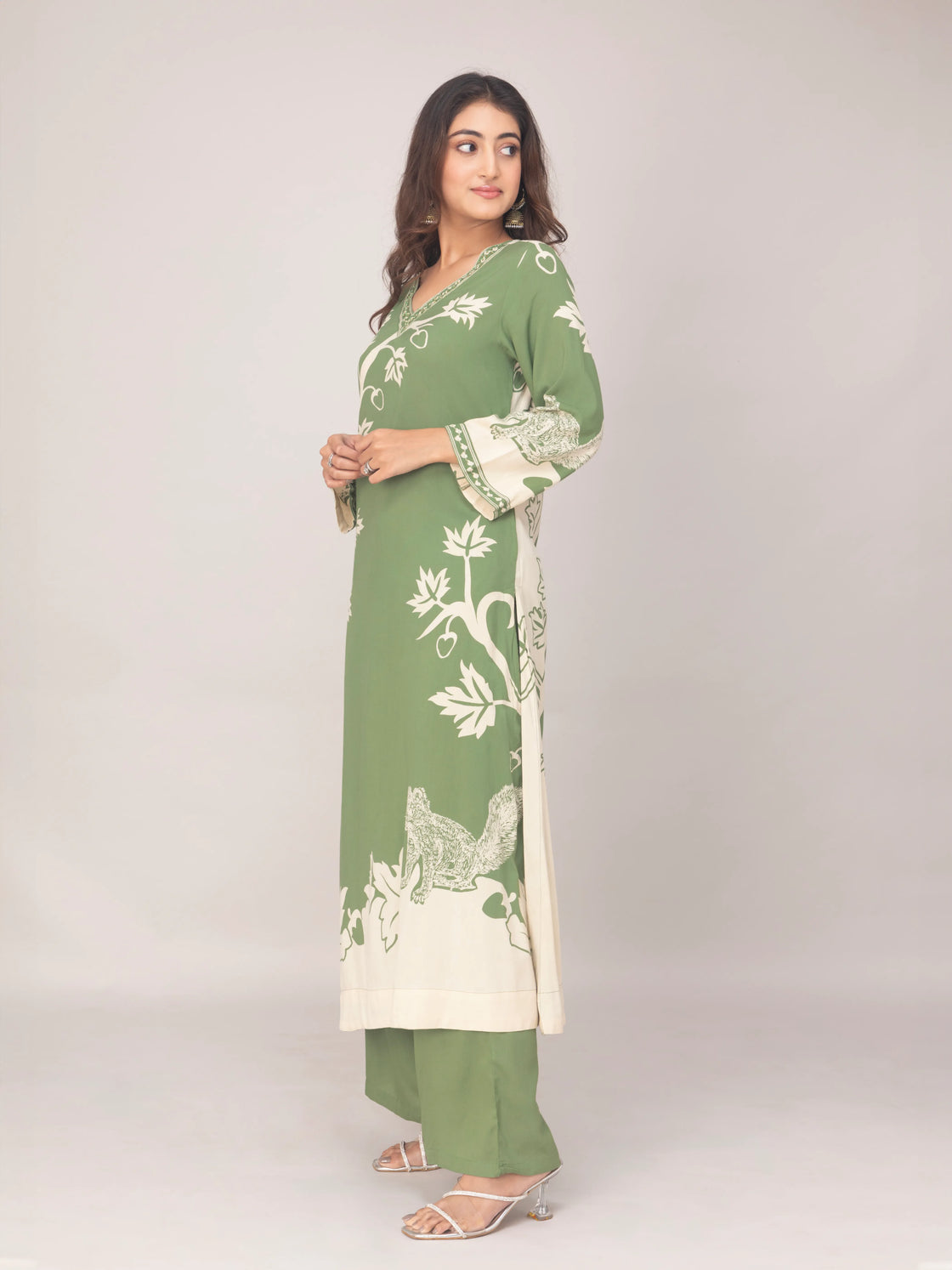 Soft Cotton Printed Kurti with Palazzo