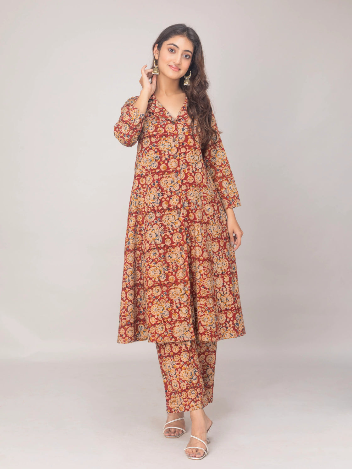 Soft Cotton Kalamkari Print Kurti with Pant