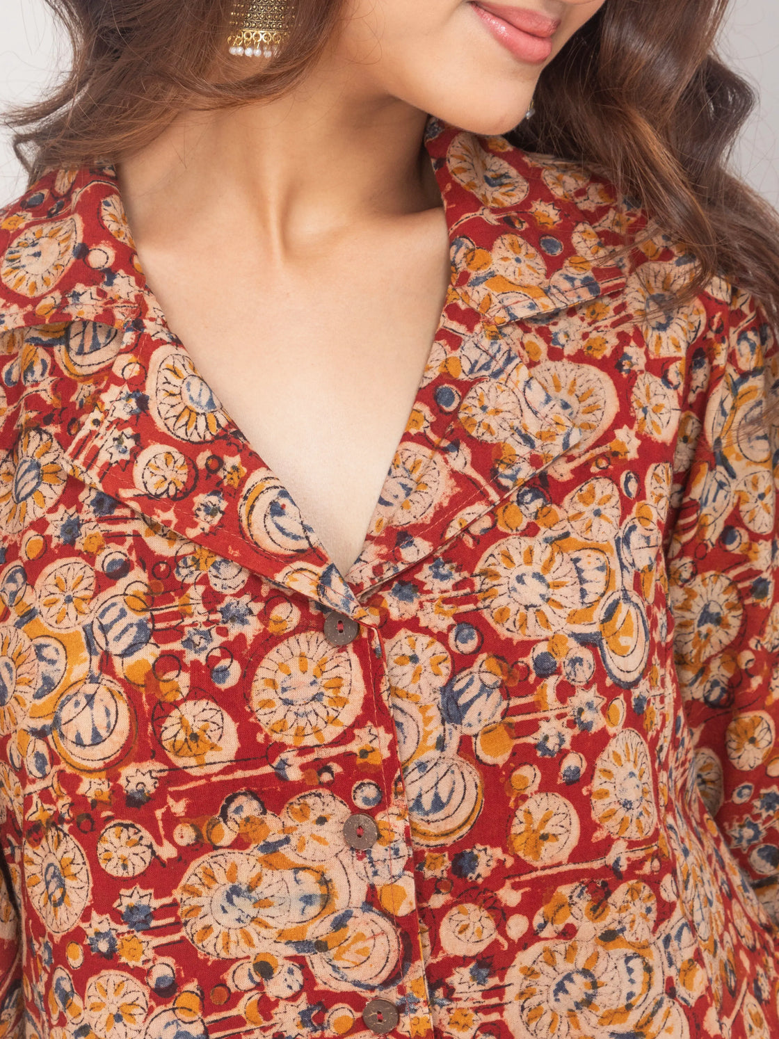 Soft Cotton Kalamkari Print Kurti with Pant