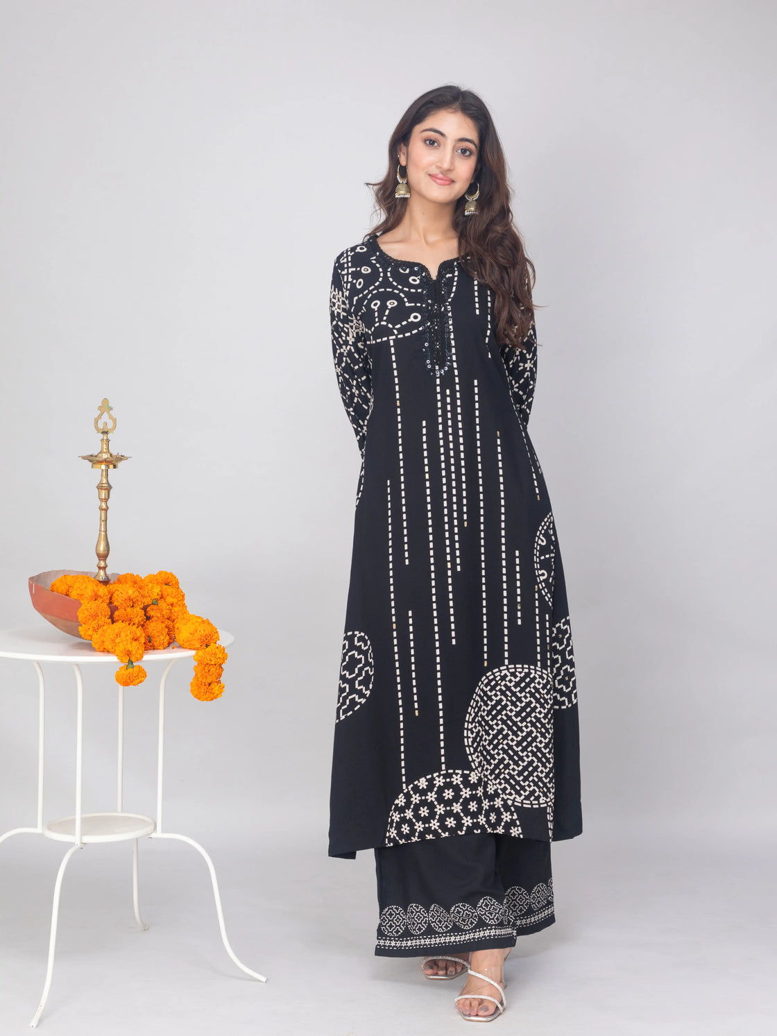 Festive Cotton Kurti & Palazzo Set