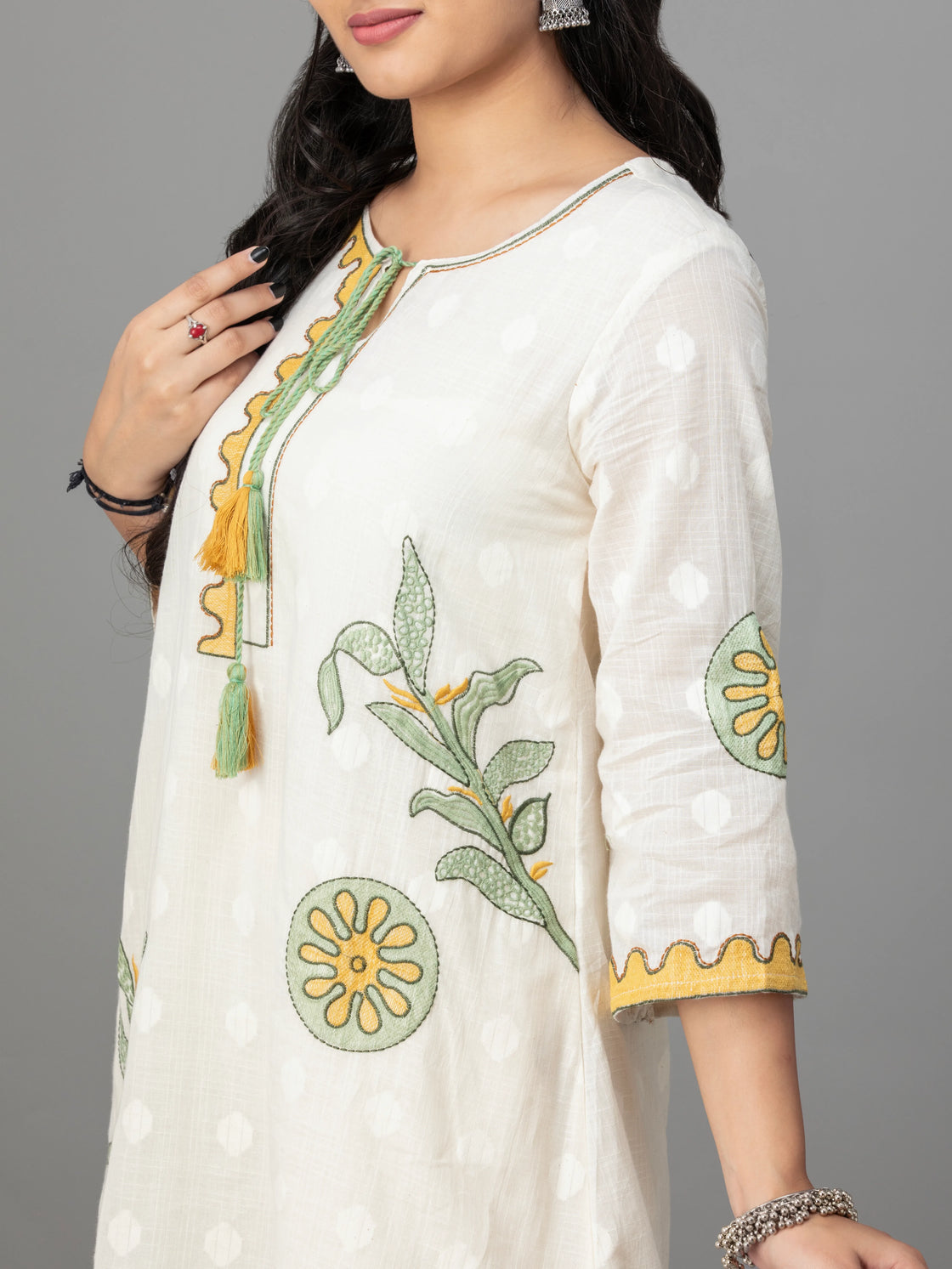 Katha Embellished Cotton Co-ord Set