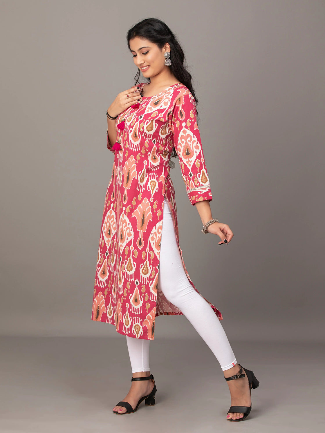 Patola Elegance Kurti On Handloom Cotton