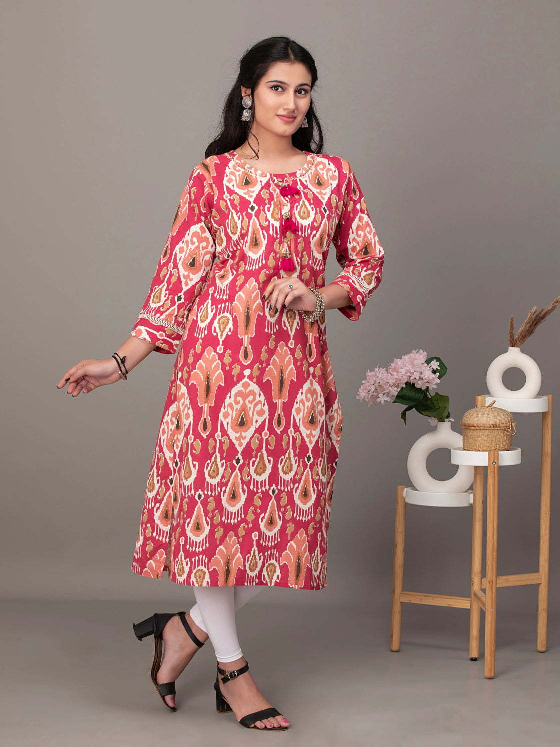 Patola Elegance Kurti On Handloom Cotton