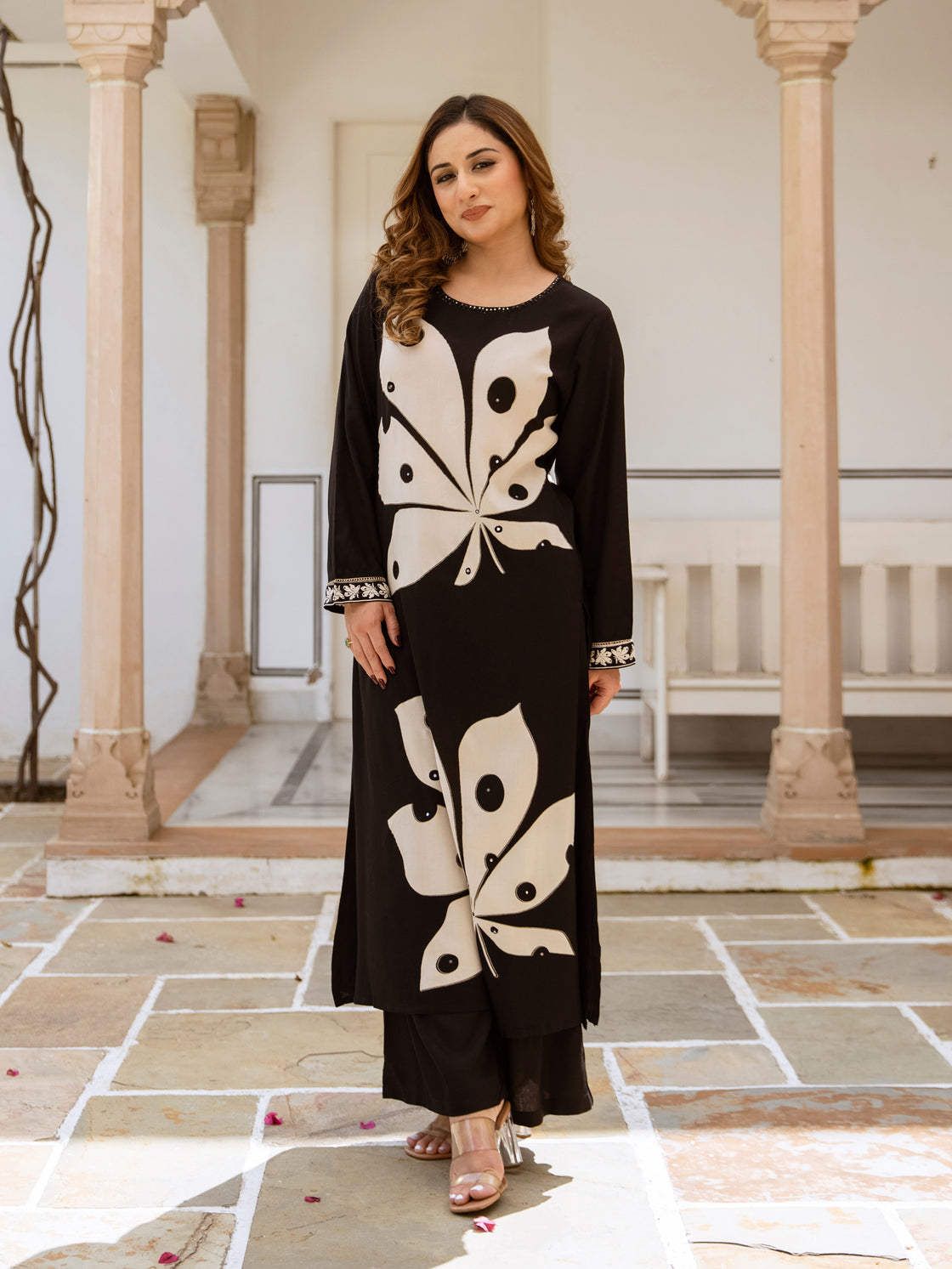 Premium Mul Cotton Kurti Pant Set with Palazzo | Semi-Party Wear