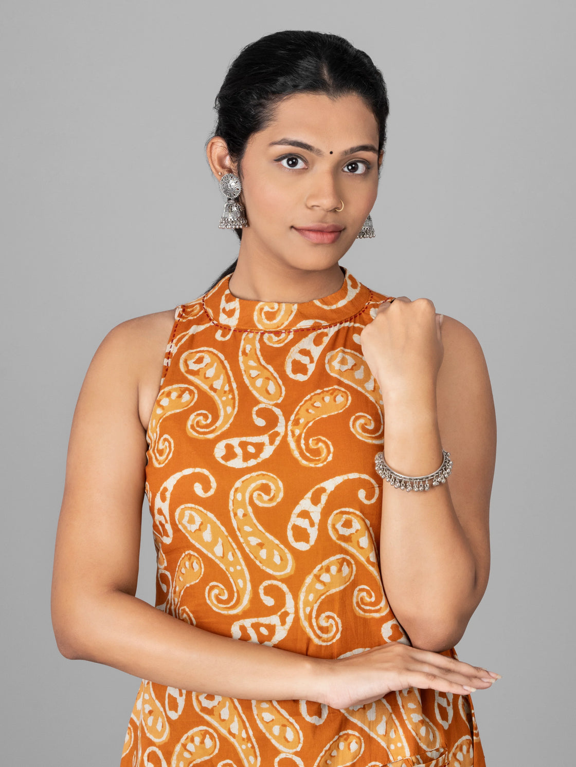 Alter Neck Jaipur Cotton Printed With Bottom