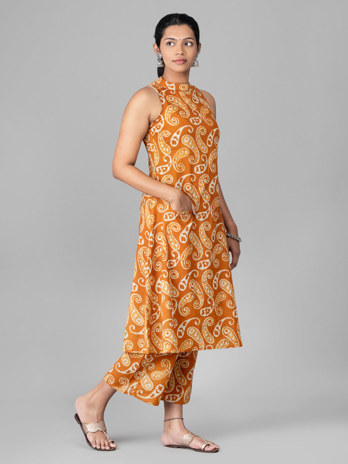 Alter Neck Jaipur Cotton Printed With Bottom