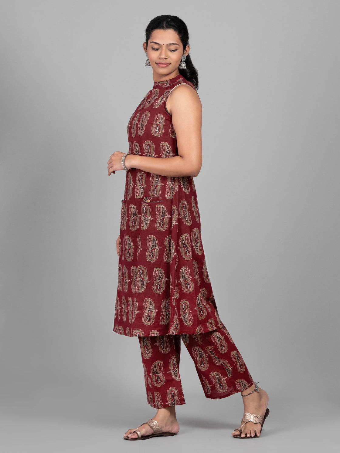 Alter Neck Jaipur Cotton Printed With Bottom