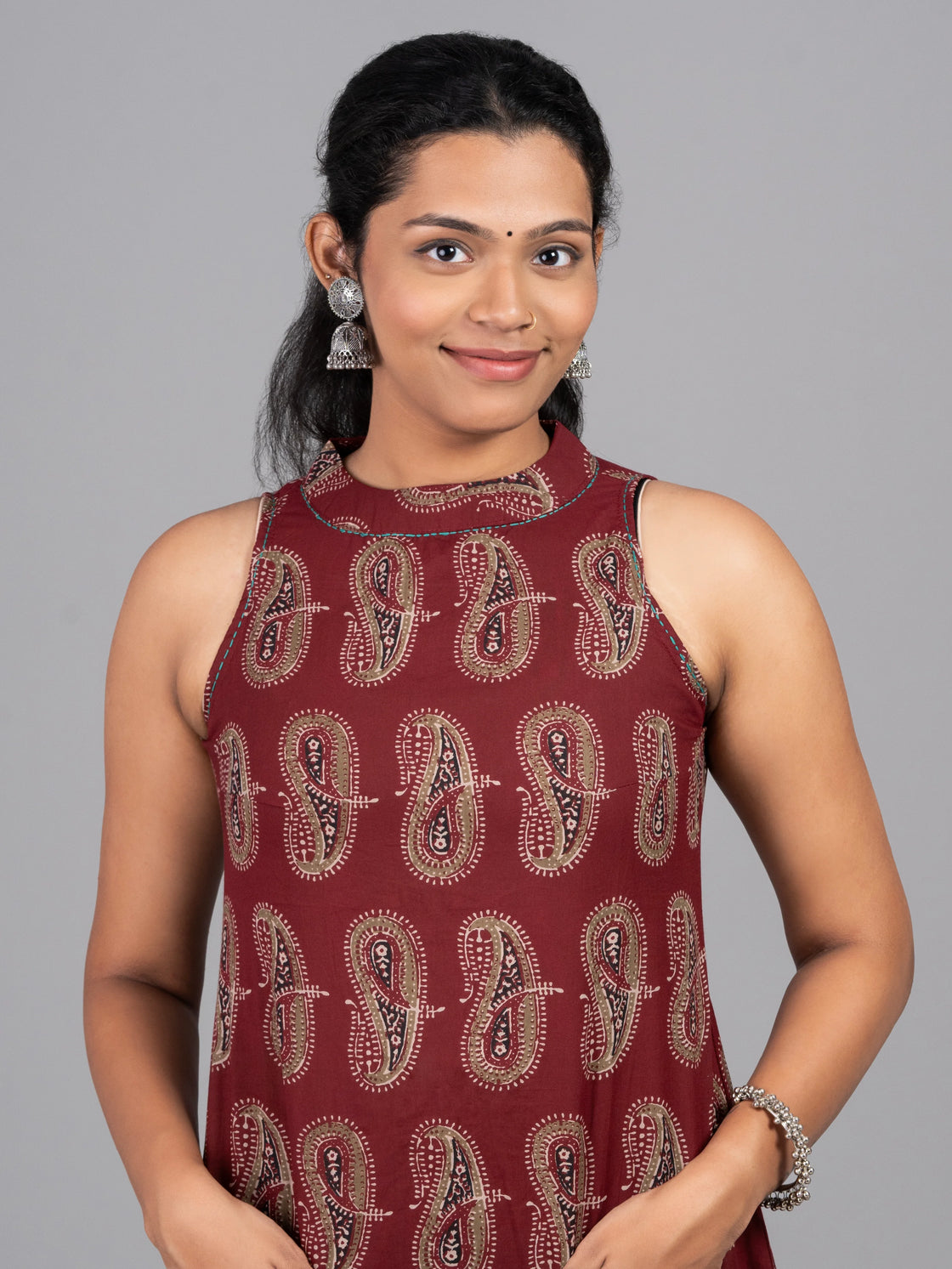 Alter Neck Jaipur Cotton Printed With Bottom