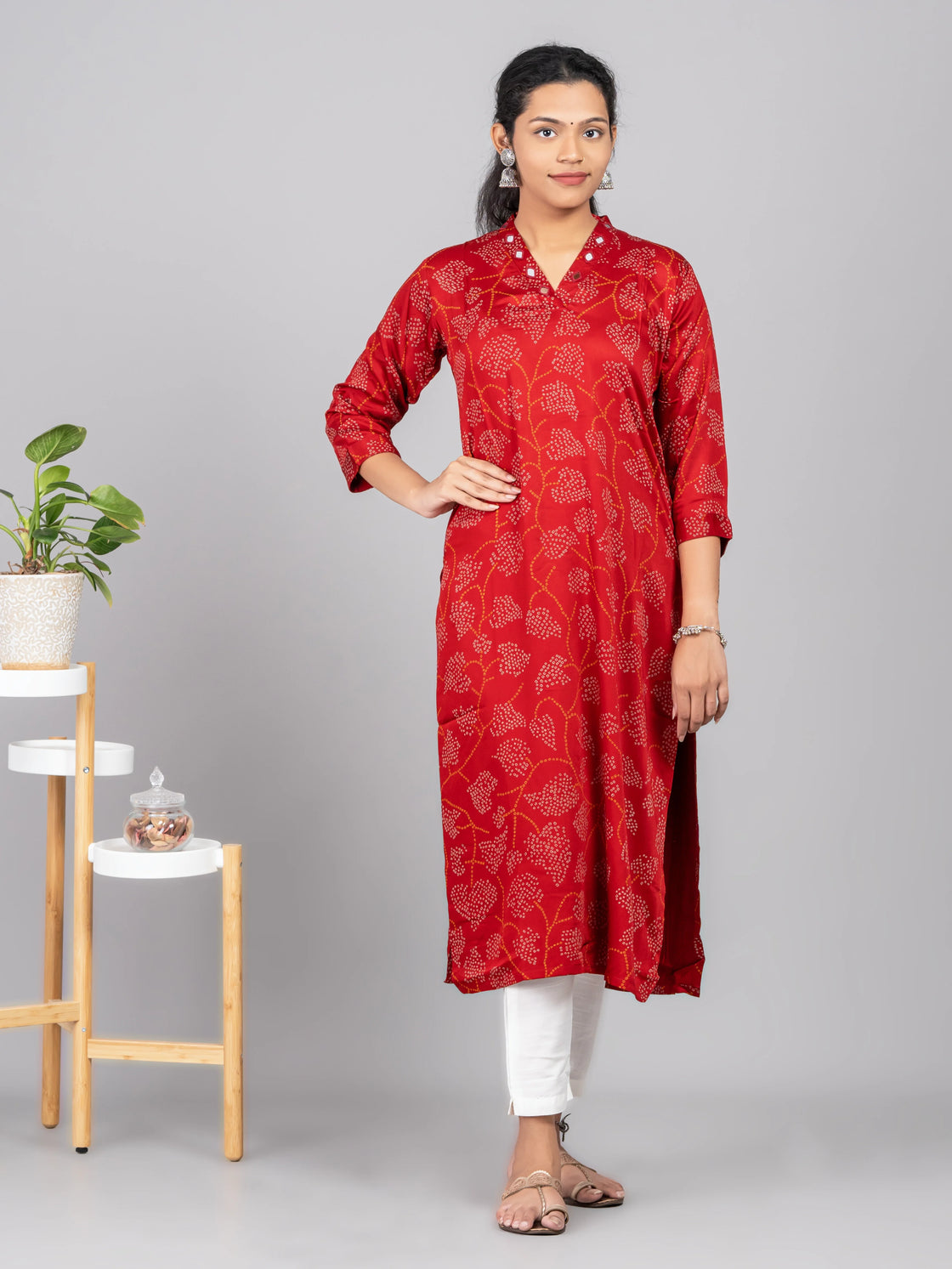 V Neck Kurti