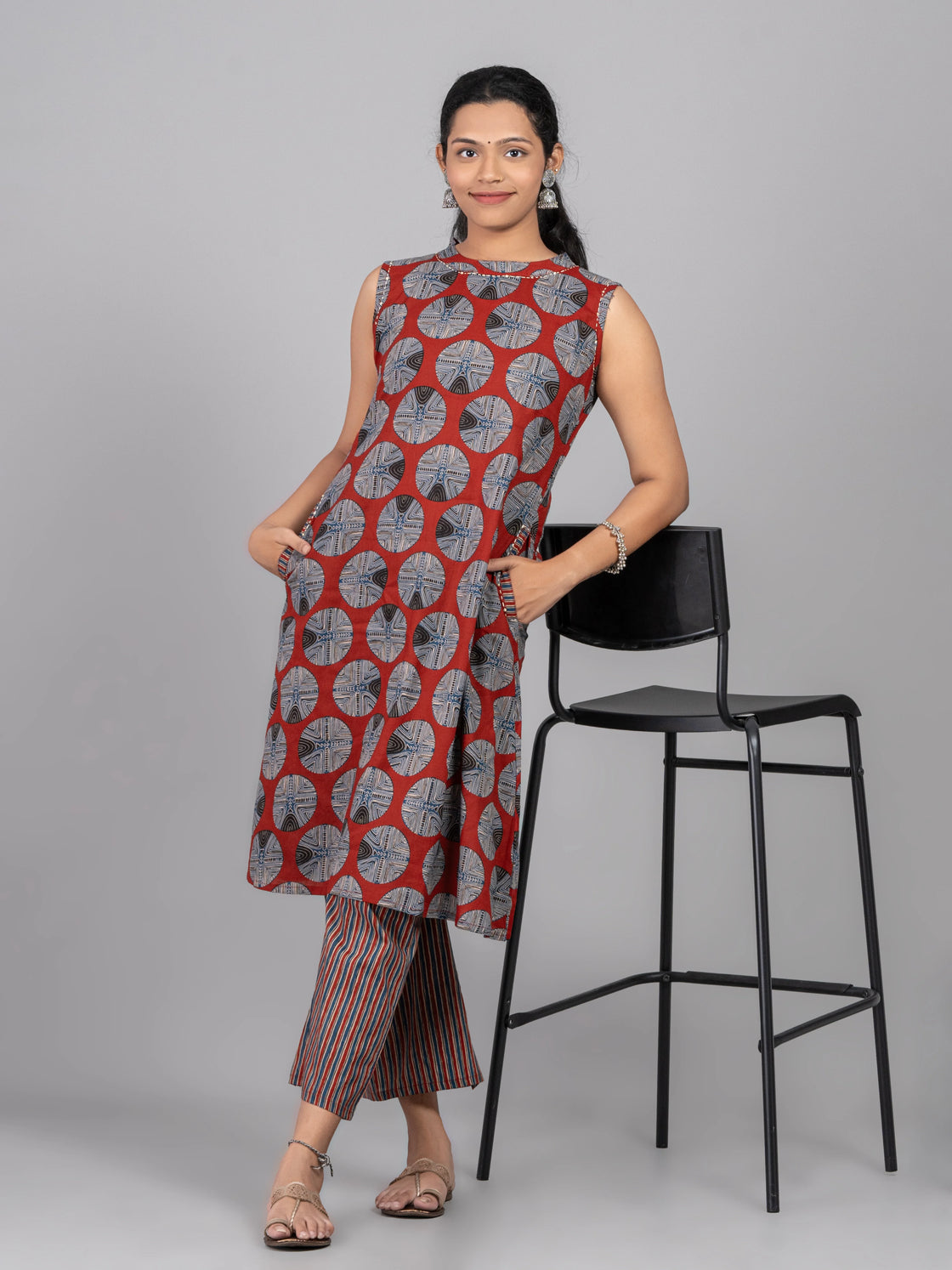 Alter Neck Elegance Kurti Set