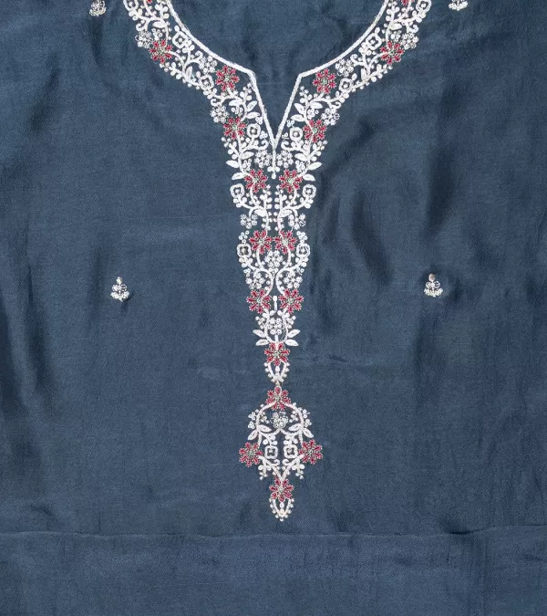 DRESS MATERIAL WITH MIRROR WORK ON PURE COTTON