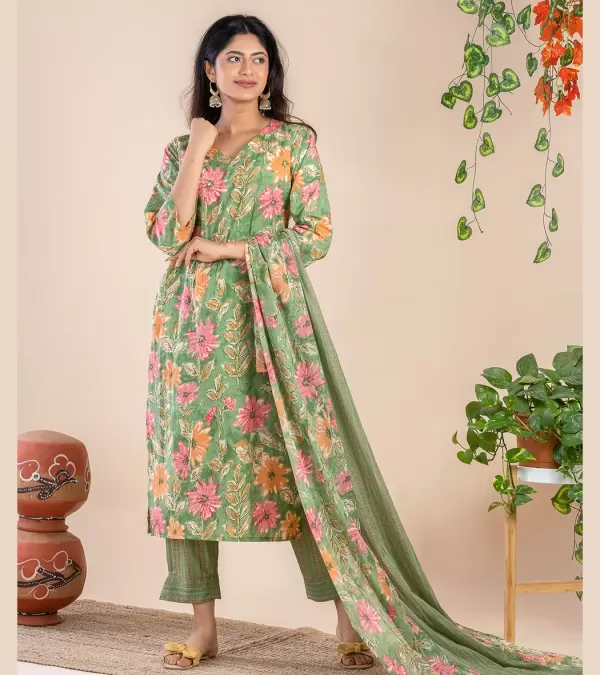 SOFT SILK CHUDIDAR SET