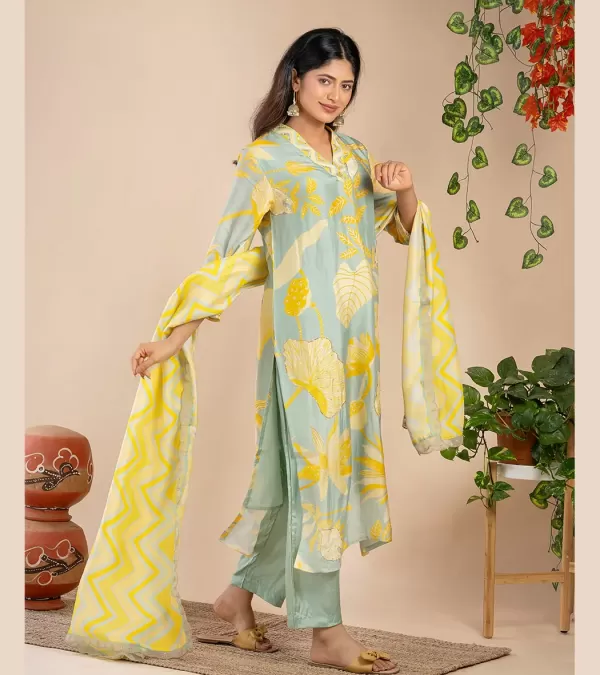 CHANDERI SILK SUIT