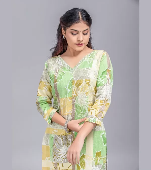 Mirror Work with Patch Work Kurti