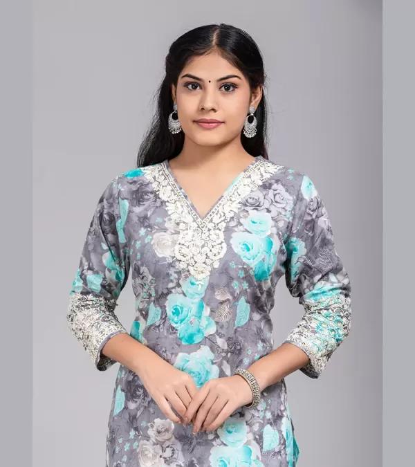 Snowy Chikankari Kurti