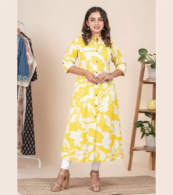 Flex Cotton A Line Kurti