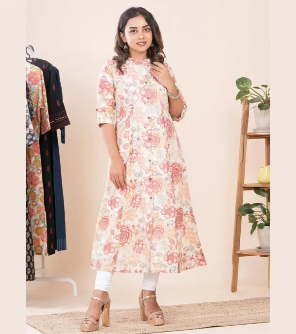 Flex Cotton A Line Kurti