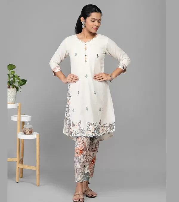 Katha Embellished Cotton Co-ord Set